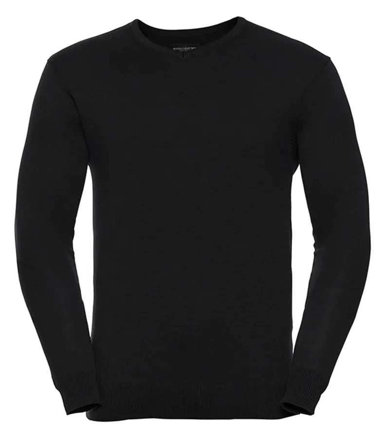 Men´s V-Neck Knitted Pullover Black
