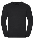 Men´s V-Neck Knitted Pullover CharcoalMarl