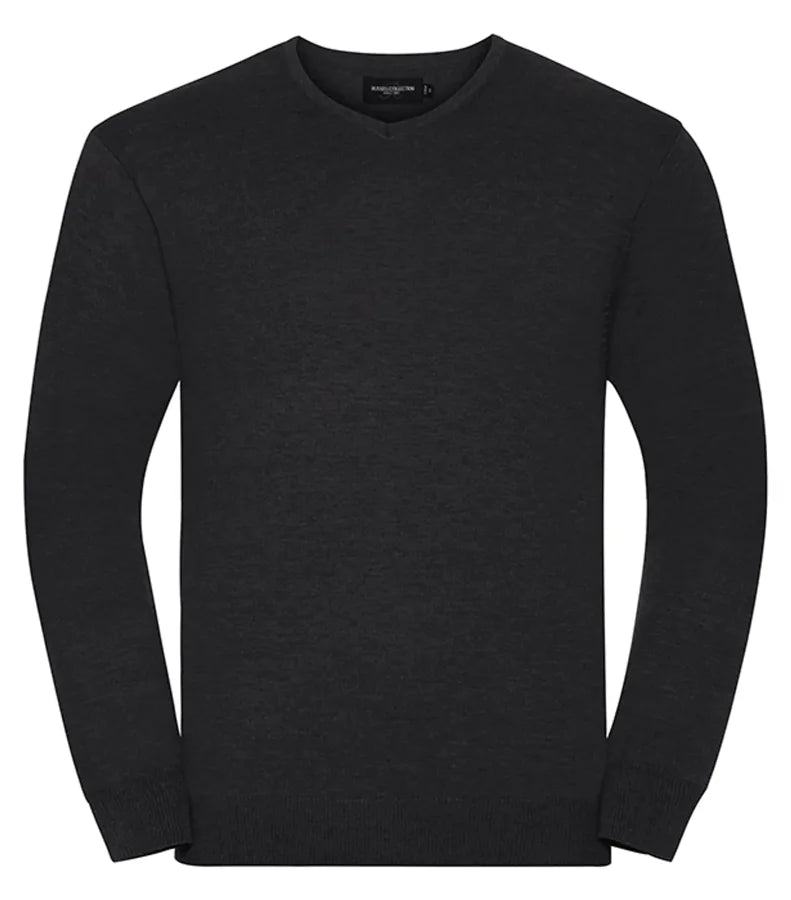 Men´s V-Neck Knitted Pullover CharcoalMarl