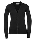 Ladies´ V-Neck Knitted Cardigan Black