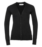 Ladies´ V-Neck Knitted Cardigan Black