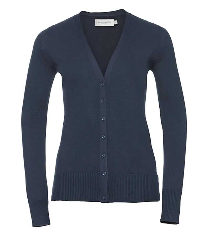 Ladies´ V-Neck Knitted Cardigan FrenchNavy