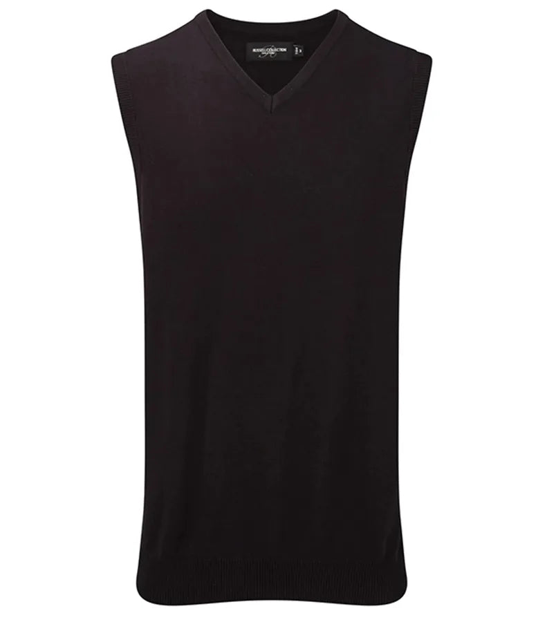 Adults´ V-Neck Sleeveless Knitted Pullover Black