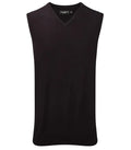 Adults´ V-Neck Sleeveless Knitted Pullover Black