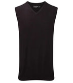 Adults´ V-Neck Sleeveless Knitted Pullover Black