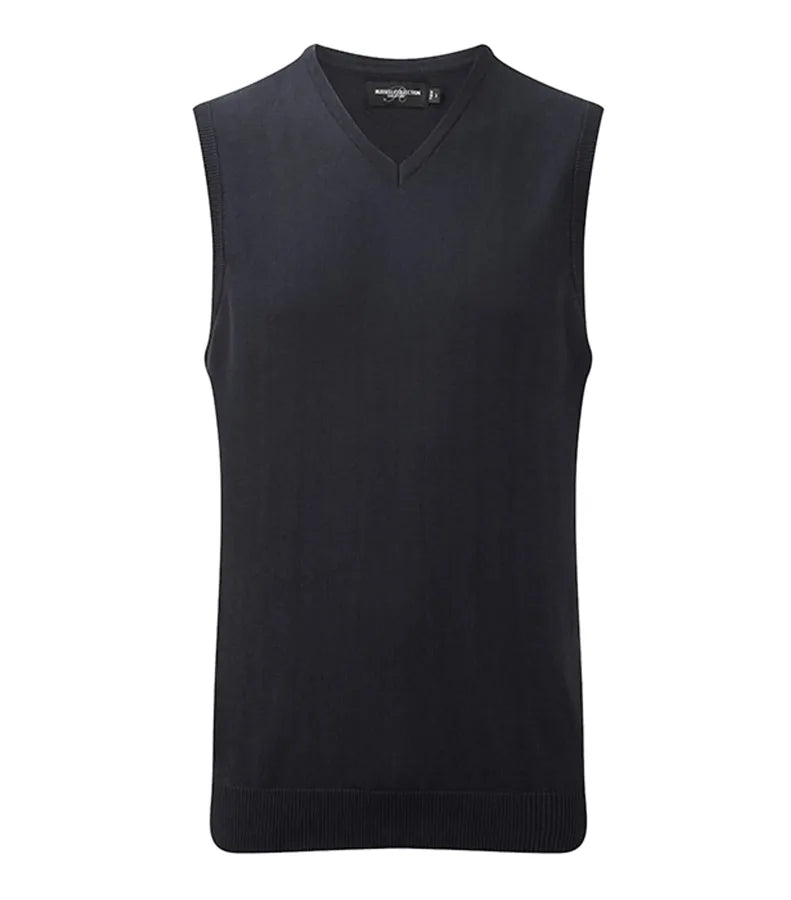 Adults´ V-Neck Sleeveless Knitted Pullover FrenchNavy