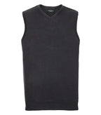 Adults´ V-Neck Sleeveless Knitted Pullover CharcoalMarl