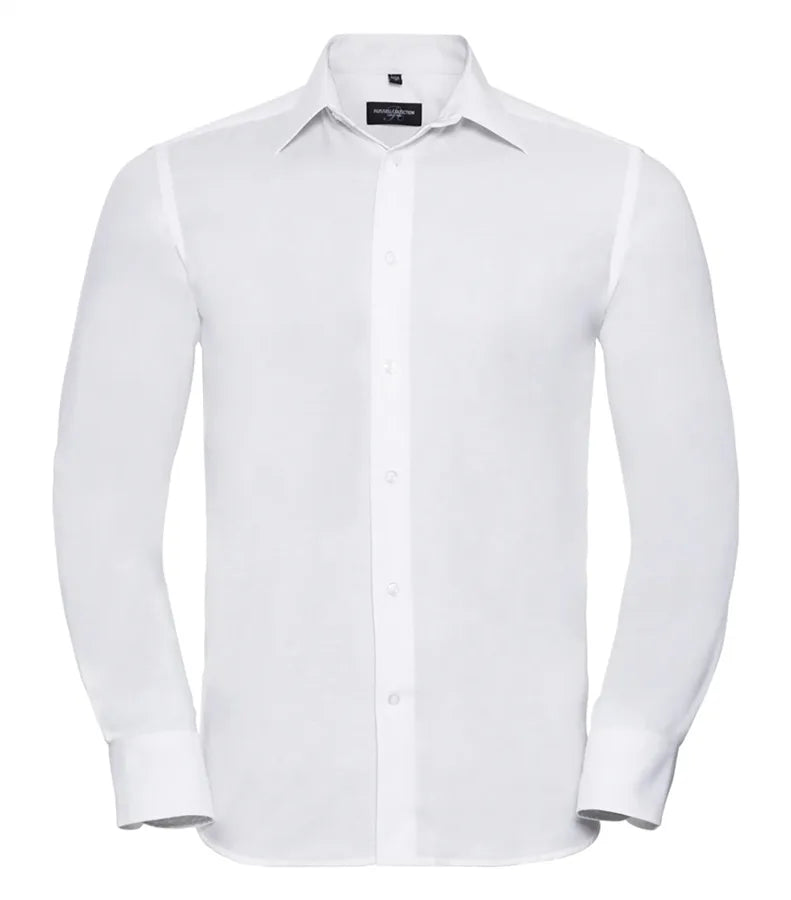 Men´s Long Sleeve Easy Care Tailored Oxford Shirt White