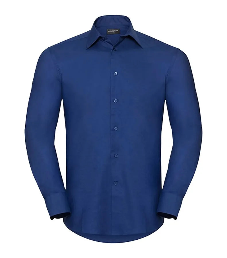 Men´s Long Sleeve Easy Care Tailored Oxford Shirt BrightRoyal