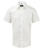 Men´s Short Sleeve Easy Care Tailored Oxford Shirt White