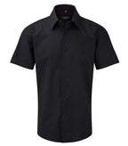 Men´s Short Sleeve Easy Care Tailored Oxford Shirt Black