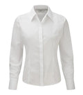 Ladies´ LS Polycotton Easy Care Fitted Poplin Shir White