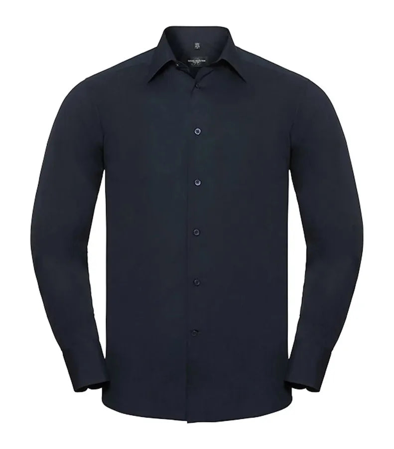 Men´s LS Polycotton Easy Care Tailored Poplin Shir FrenchNavy