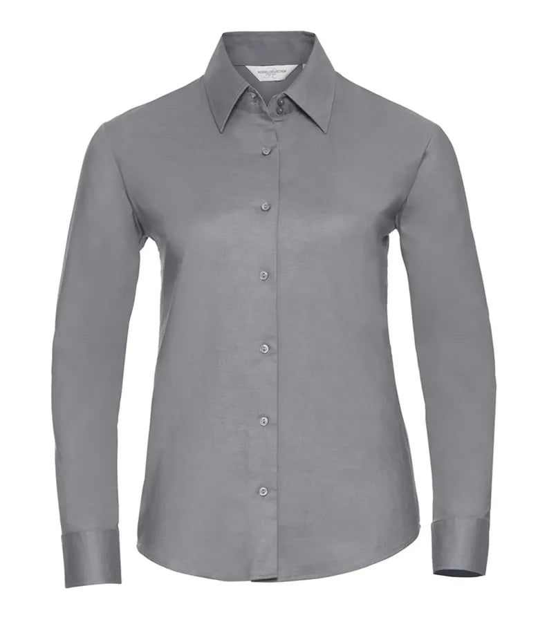 Ladies´ Long Sleeve Easy Care Oxford Shirt Silver