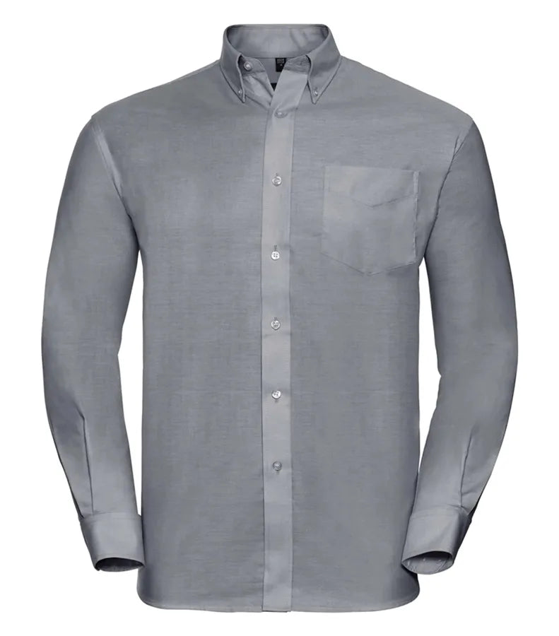 Men´s Long Sleeve Easy Care Oxford Shirt Silver