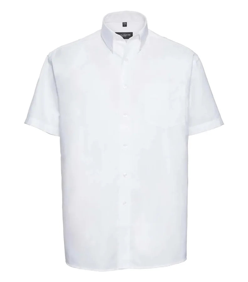 Men´s Short Sleeve Easy Care Oxford Shirt White