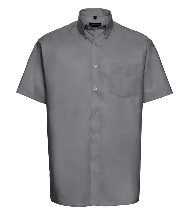 Men´s Short Sleeve Easy Care Oxford Shirt Silver