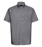 Men´s Short Sleeve Easy Care Oxford Shirt Silver