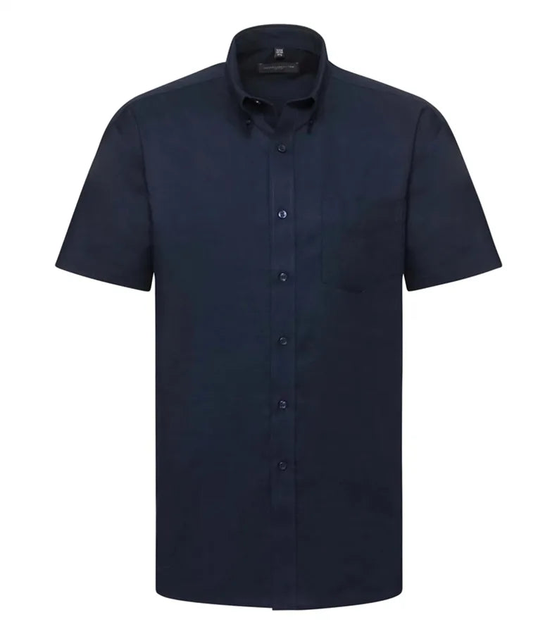 Men´s Short Sleeve Easy Care Oxford Shirt BrightNavy