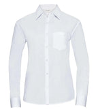 Ladies´ Long Sleeve Polycotton Easy Care Poplin Sh White