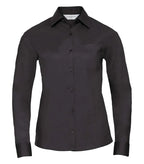 Ladies´ Long Sleeve Polycotton Easy Care Poplin Sh Black