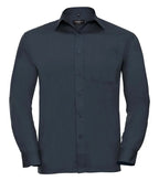 Men´s Long Sleeve Polycotton Easy Care Poplin Sh FrenchNavy