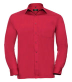Men´s Long Sleeve Polycotton Easy Care Poplin Sh ClassicRed