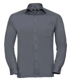 Men´s Long Sleeve Polycotton Easy Care Poplin Sh ConvoyGrey
