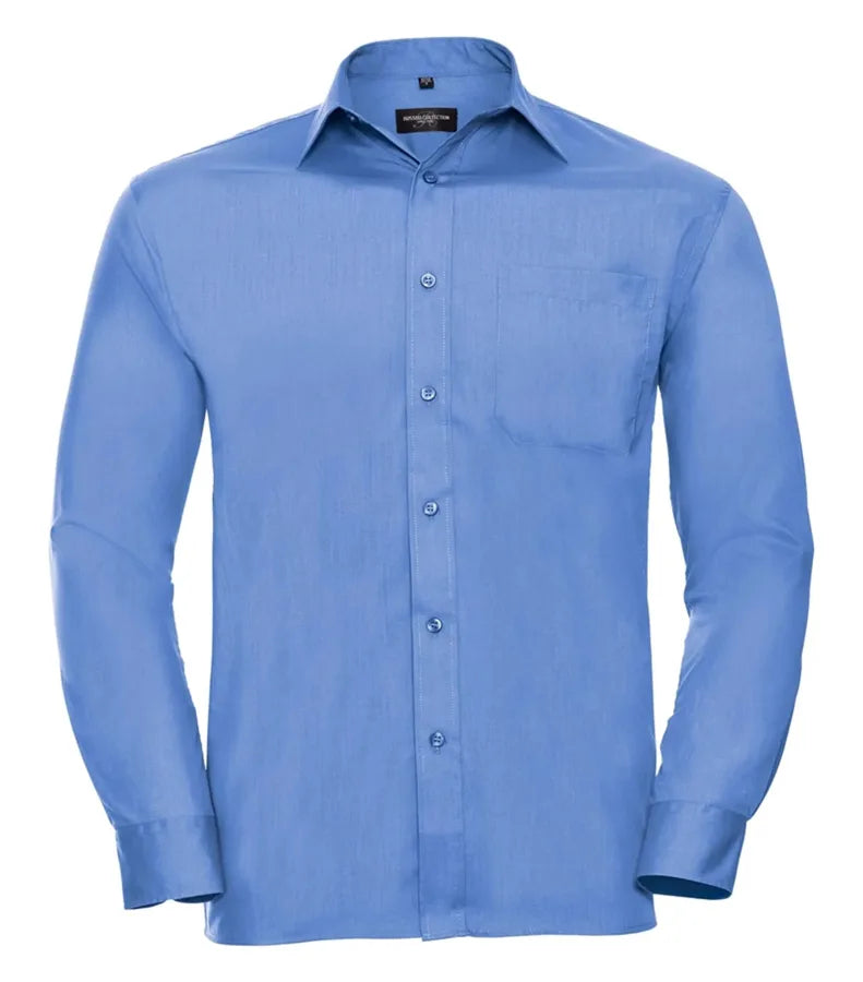 Men´s Long Sleeve Polycotton Easy Care Poplin Sh CorporateBlue