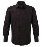 Men´s Long Sleeve Easy Care Fitted Shirt Black