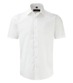 Men´s Short Sleeve Easy Care Fitted Shirt White