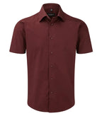 Men´s Short Sleeve Easy Care Fitted Shirt Port
