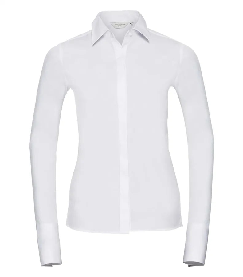 Ladies´ Long Sleeve Ultimate Stretch White