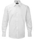 Men´s Long Sleeve Herringbone Shirt White