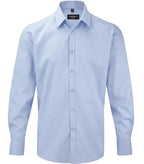 Men´s Long Sleeve Herringbone Shirt LightBlue