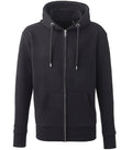 Mens Anthem full-zip hoodie Black