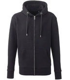 Mens Anthem full-zip hoodie Black