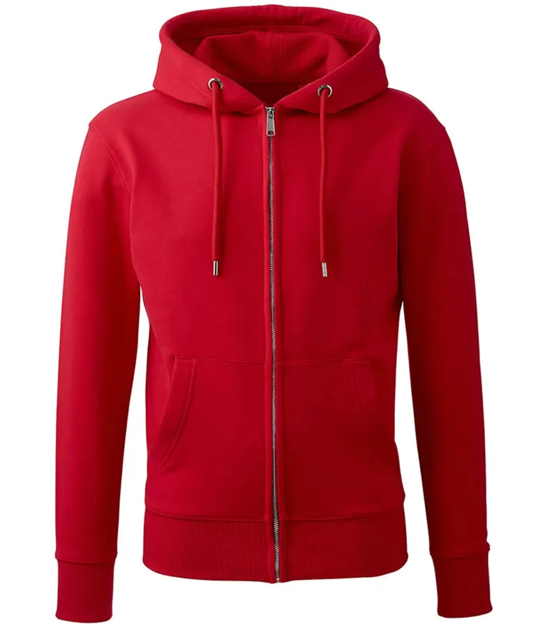 Mens Anthem full-zip hoodie Red