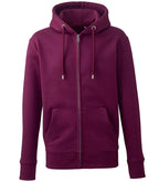 Mens Anthem full-zip hoodie Burgundy