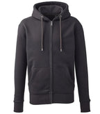 Mens Anthem full-zip hoodie Charcoal