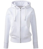 Womens Anthem full-zip hoodie White