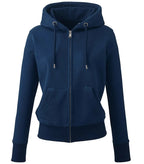 Womens Anthem full-zip hoodie Navy