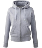 Womens Anthem full-zip hoodie GreyMarl