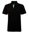 Men's classic fit contrast polo Black/Lime