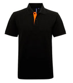 Men's classic fit contrast polo Black/Orange