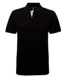 Men's classic fit contrast polo Black/White