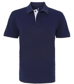 Men's classic fit contrast polo Navy/White