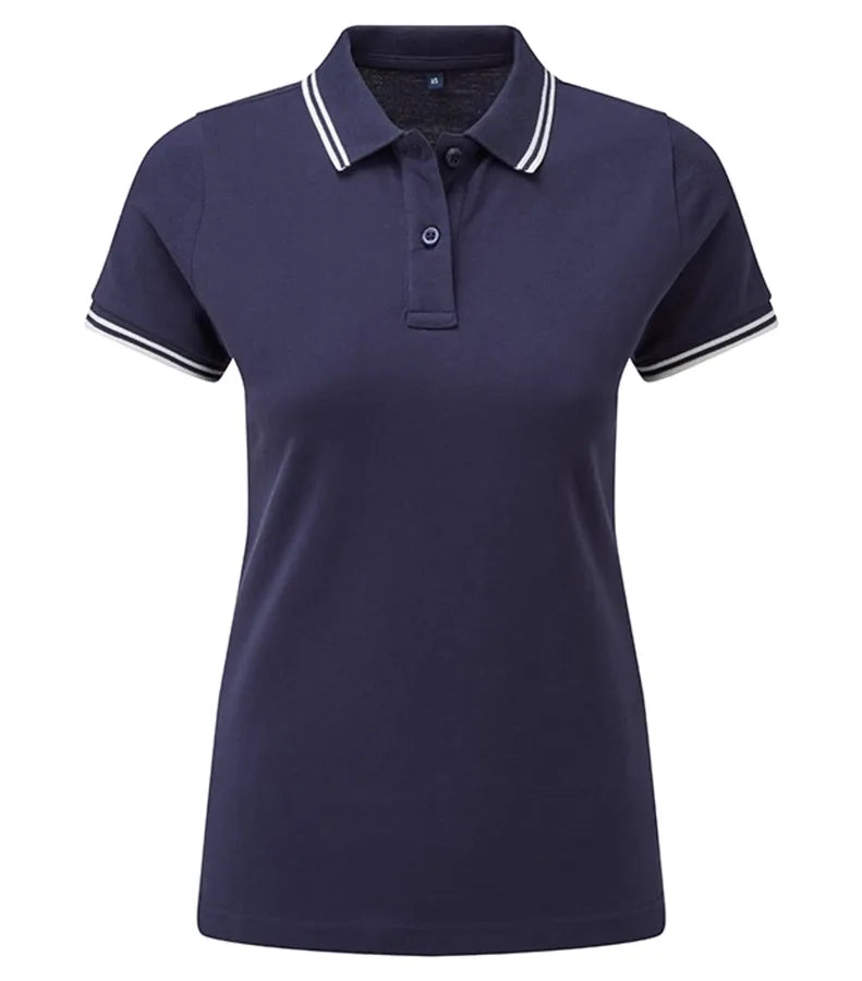 Womens Classic Fit - Tipped Polo Navy/White
