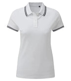 Womens Classic Fit - Tipped Polo White/Navy