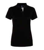 Women's contrast polo Black/White